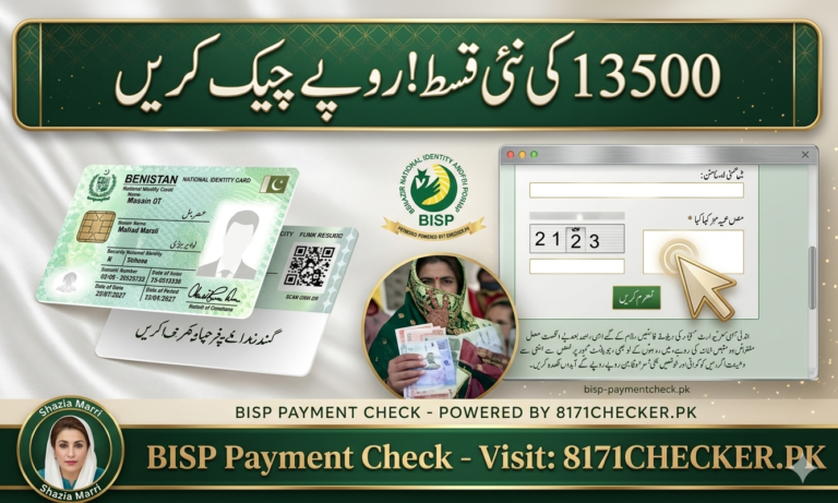 BISP 8171 New Payment 13,500 – CNIC Online Verification Guide 2026
