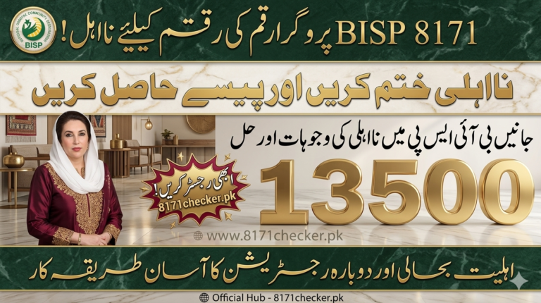 BISP Wallet SIM 8171 – CNIC Verification & Payment Guide 2026