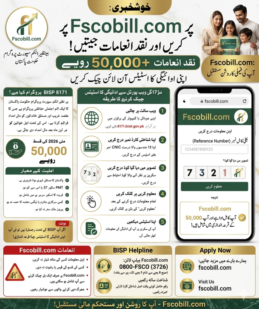 Check 8171 BISP Payment Status by CNIC 2026