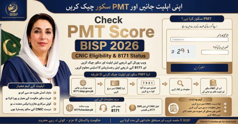 Check PMT Score BISP 2026 – CNIC Eligibility & 8171 Status